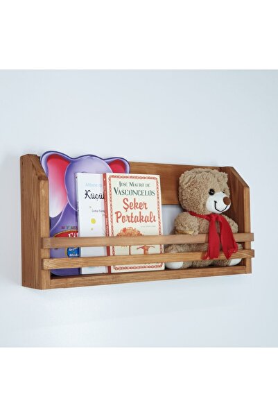 Shop kutuk Ahşap Bebek Çocuk Odası Montessori Kitaplık Tek Katlı Duvar Rafı