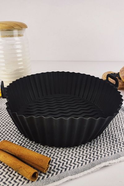 Digithome Fireproof Non-Stick Silicone Handle Airfryer Mold 22 Cm Black – Thn75822 C1-1-18