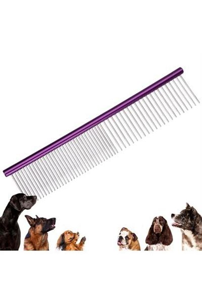 Roichil Shiny Metal Dog Comb Colorful Pet Dog Flea Grooming Comb Dog Hair Crawling