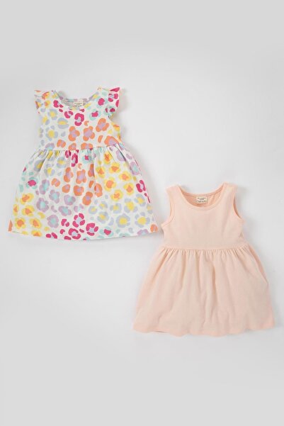 DeFacto Baby Girl Patterned Sleeveless 2-Piece Dress