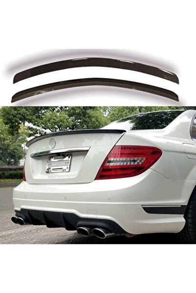 HYM TUNİNG Mercedes W204 Spoiler, Abs Plastik Parlak Siyah Boyalı, 2007 2014 ...