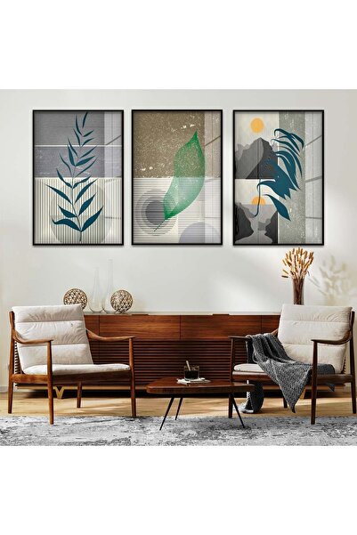 Zevahir Mobilya Dekorasyon SET DE 3 PIESE DE TABLĂ DE STiclă CU CADRU METAL C...