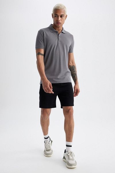DeFacto Fit Slim Fit Polo Neck Short Sleeve T-Shirt V2910az23sm