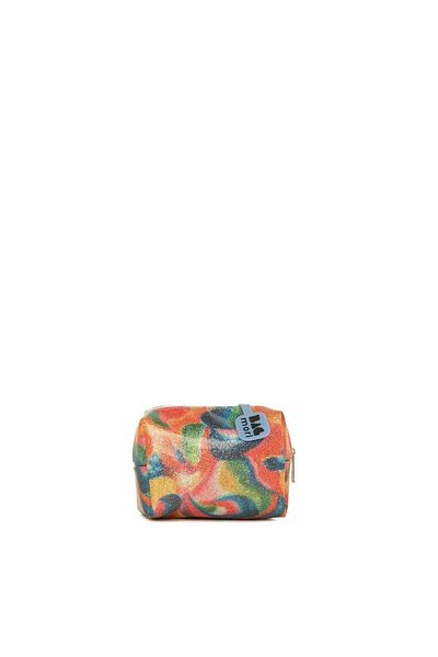 Bagmori Orange Women's Patterned Zippered Makeup Bag M000007999