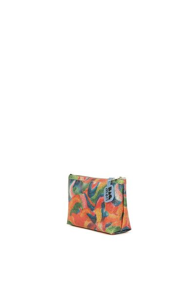 Bagmori Orange Women's Patterned Plain Zipper Makeup Bag M000007995