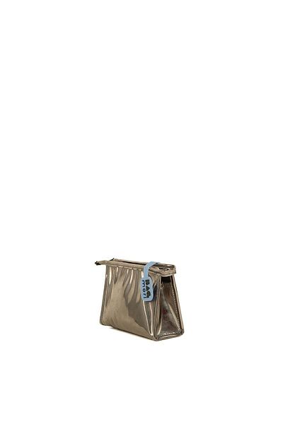 Bagmori Silver Women's Hologram Plain Makeup Bag M000008002