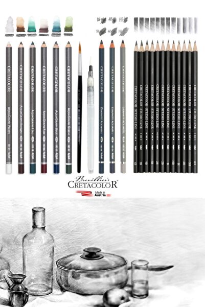 okulima Cretacolor6'lı Aquarell Sulandırılabilir Fırçalı Cretacolor Studiolin...