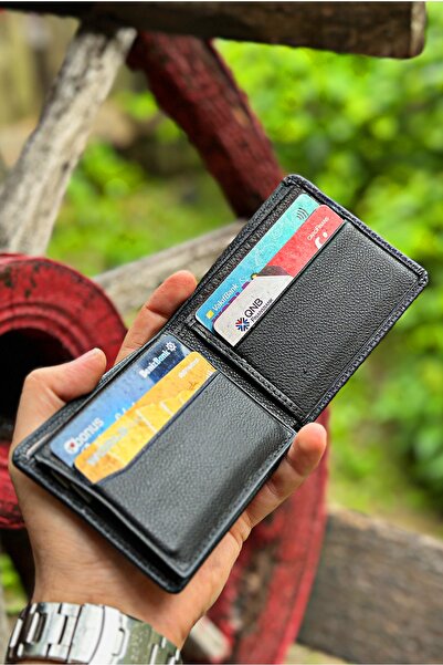 debbah Чоловічий гаманець з натуральної шкіри чорного кольору Garzia King Гаманець з натуральної шкіри