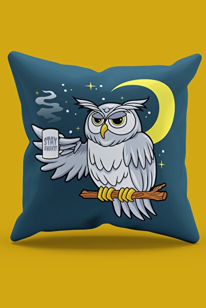 Moud's Двосторонній чохол для подушки з сукняним принтом «Нічна сова» - PL794