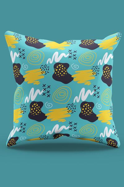 Moud's Двосторонній чохол для подушки з турецьким візерунком та бірюзовим спі...