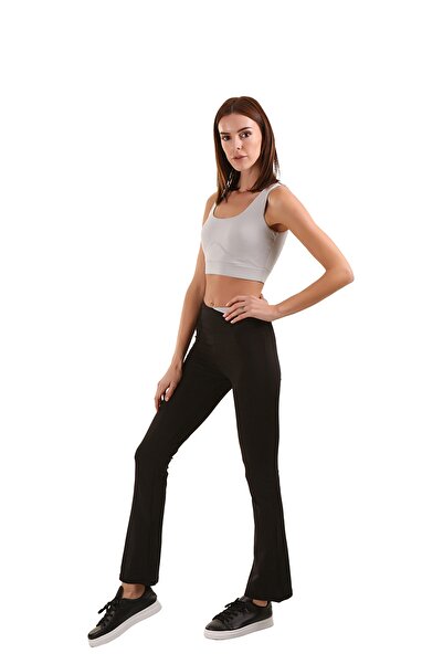 GRAB Wide Leg Black Sports Leggings