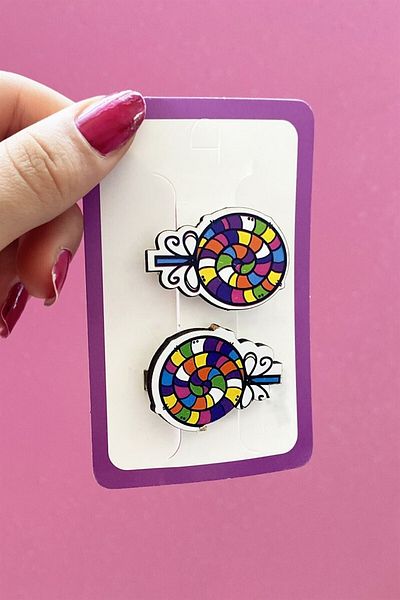 TAKIŞTIR Set de catarame cu cleme pentru copii Double Candy Figured