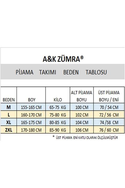 A&K ZÜMRA Σετ καλοκαιρινές ανδρικές πιτζάμες από χτενισμένο βαμβάκι