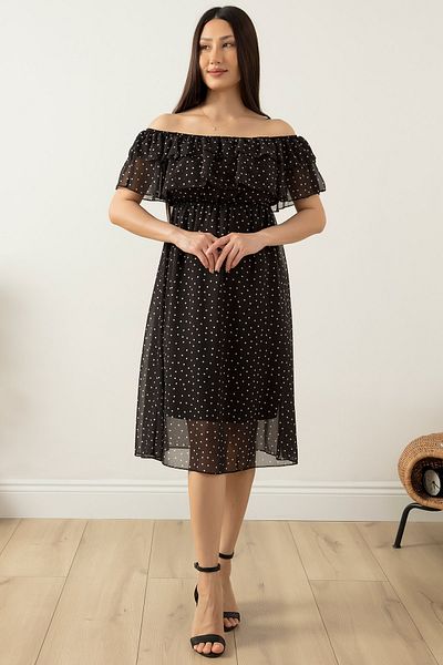 PULLIMM Madonna Collar Chiffon Dress 2023-2299