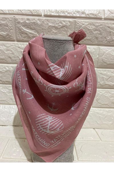sema aksesuar Unisex Sailor Anchor Rudder Patterned Cotton Scarf - Bandana