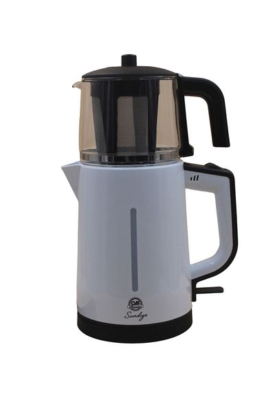CVS Dn-1529 Suadiye Colored Plastic Glass Electric Tea Machine - White -50