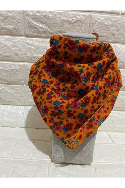 sema aksesuar وشاح نسائي قطني منقوش بالزهور - باندانا زهرية صغيرة