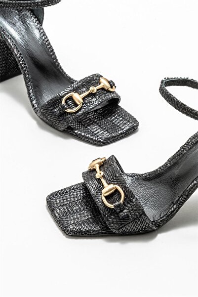 Elle Shoes Black Women's Heeled Sandals