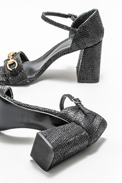 Elle Shoes Black Women's Heeled Sandals