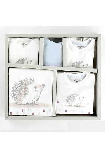 Aziz Bebe Baby Hospital Exit Luxury Set of 10 St. Baby Cute Hedgehog