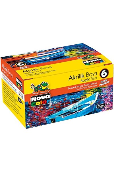 Nova Color AKRILIK BOYA SISE 6 LI 30CC NC-180