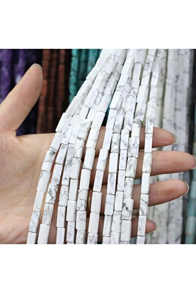 RLX BUJİTERİ حجر فاراسايت مسطح من الحجر الطبيعي باللون الأبيض - مادة مجوهرات