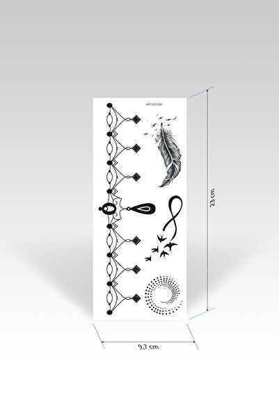 Artikel Halhal Geçici Tattoo -6, Bilek Tattoo, Ayak Tattoo, Geçici Dövme