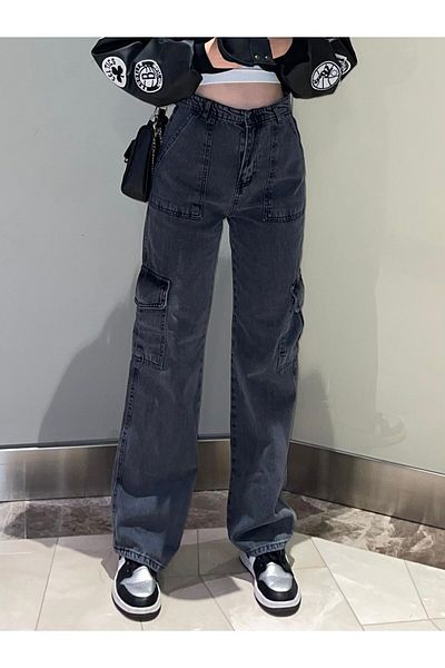 Touz Blunt Blunt GRAY CARGO POCKET DETAIL PANTS