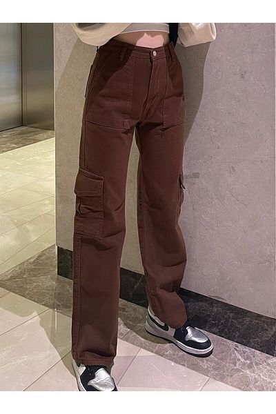 Touz Blunt Blunt BROWN CARGO POCKET DETAIL PANTS