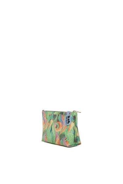 Bagmori Green Women's Patterned Plain Zipper Makeup Bag M000007996