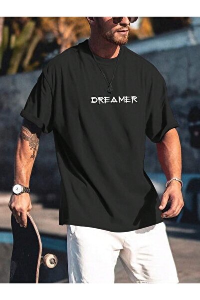 Machetta Καλοκαιρινό βαμβακερό μπλουζάκι Oversize Crew Neck με στάμπα Dreamer
