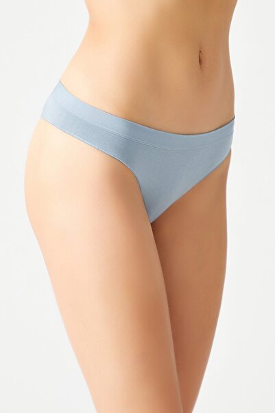 Los Ojos Mavi Seamless Brezilya Modeli Külot Brasil