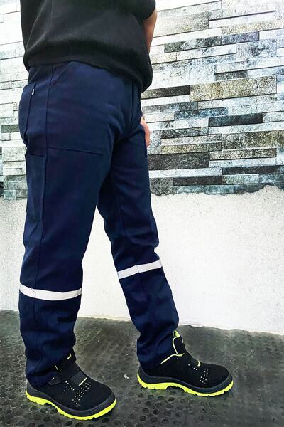 BURİŞ Gabardin Kışlık 7/7 Lacivert Pantolon Xl
