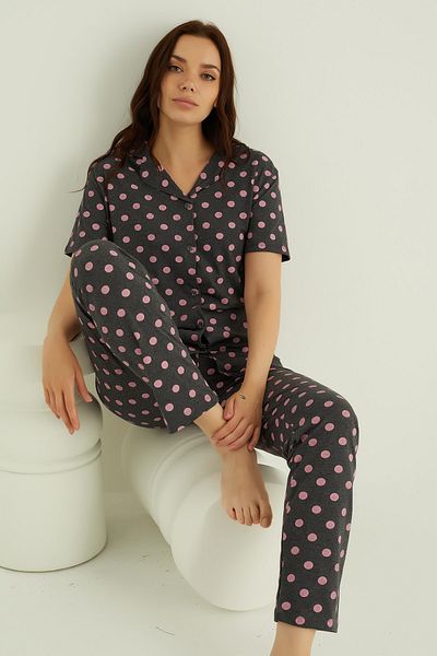 ELİTOL COTTON BUTTONED PAJAMA SET