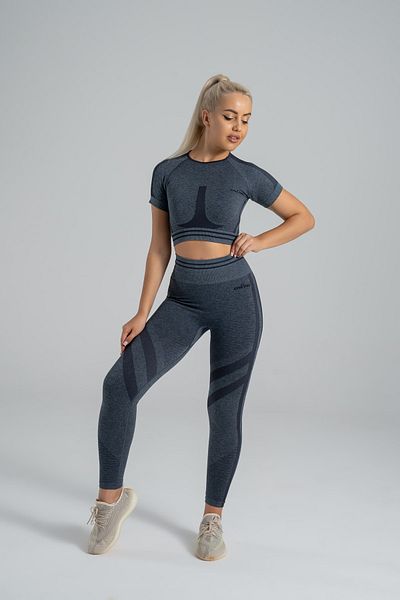 GYMXPRO Seamless Recovery Short Sleeve Crop Top for Yoga Fitness Sportsman