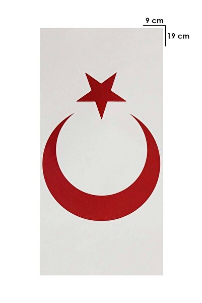 Barly Geçici Kırmızı Türk Bayrağı - Ayyıldız Dövme Tattoo