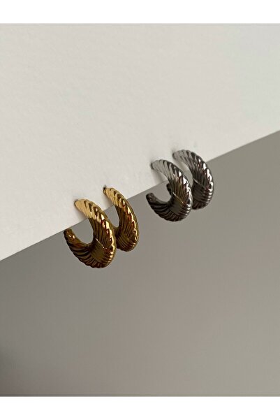 Owentis أقراط فالنتينا الأساسية ذات الطراز الفضي العتيق - لا تشويه -