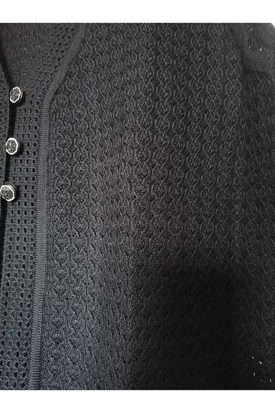 anne moda ankara Seasonal, Openwork, steel knitted, 30% wool, 70% acrylic V-neck 3 buttons, 2 pockets, short vest