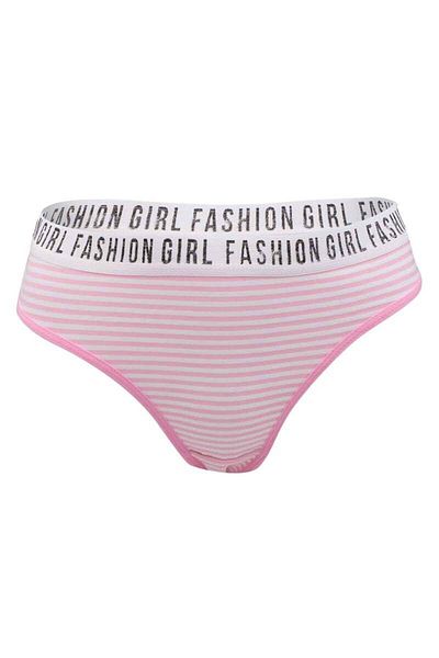 ÇamaşırcımShop 0540 Hera Pachet de 6 chiloți de bikini din elastan cu dungi cu talie elastică