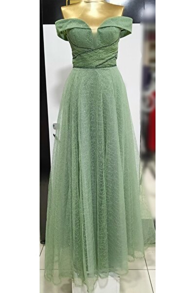 N.Y.YILDIZ ЗІРКА З НИЗЬКИМИ ПЛЕЧИМА СИЛІКОНОВА ДЕТАЛЬНА ДОВГА ВЕЧІРНЯ СУКНЯ З...