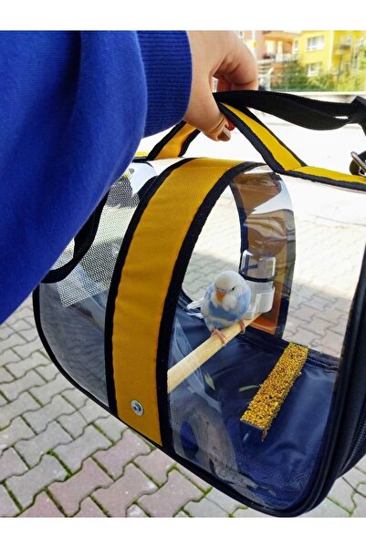 Tropheus Kuş Taşıma Çantası Suluklu Tünekli 32x22x20 Kraker Hediyeli