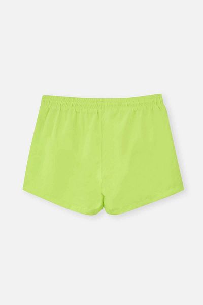 Dagi Neongrüne Micro Short Straight Shorts
