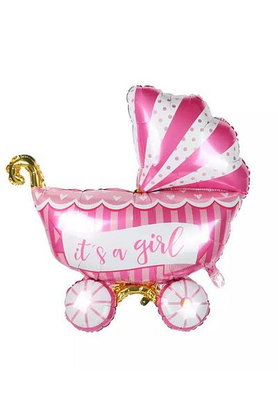 aşkın concept Party Balloons Baby Stroller Pink Foil Balloon Helium Balloons