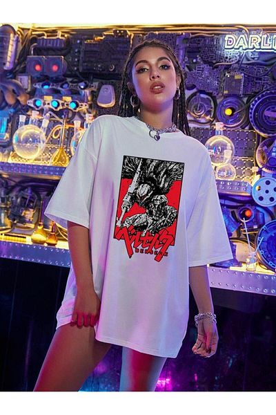 Touz Tricou oversize unisex alb Blunt Blunt Berserk