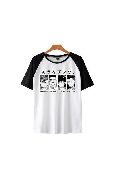 Touz White Unisex Oversize T-shirt - Blunt Blunt Slam Dunk Printed, Raglan Sleeve