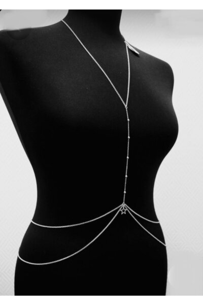 TakıConcept Yıldız Detaylı Vücut Aksesuarı Vücut Zinciri ve Bel Zinciri