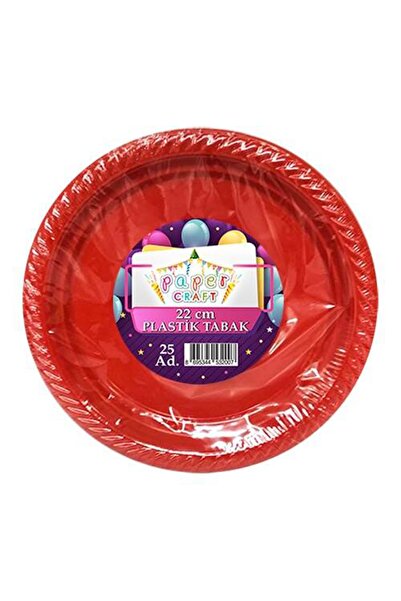 aşkın concept 25'li Plastik Kırmızı Tabak Parti Süsü Kullan At Tabak