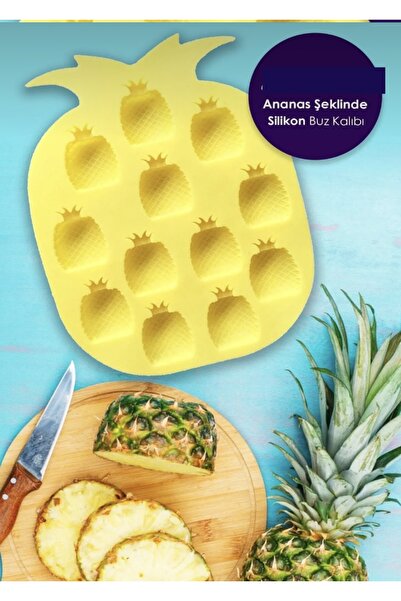 KÜÇÜK EW Pratik Ananas Şeklinde Silikon Buz Kalıbı | Silikon Yapışmaz Buzluk ...