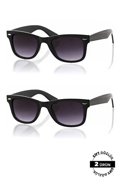 Polo55 Wayfarer Siyah Güneş Gözlüğü 2'li Ürün