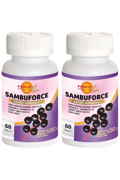 Force Nutrition Sambuforce 2X60 Tablets Black Eldenberry Propolis Vitamin C D...